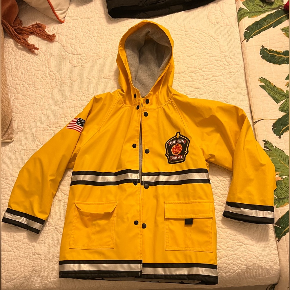 Boys size 6 Fireman Rain Coat